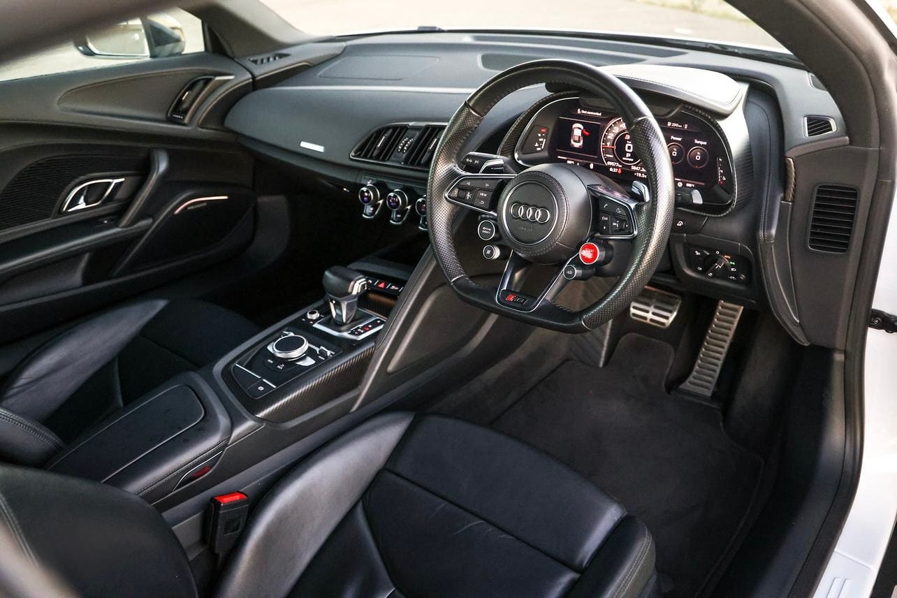 White Audi R8 Plus Coupe hire car in Melbourne, photo 3