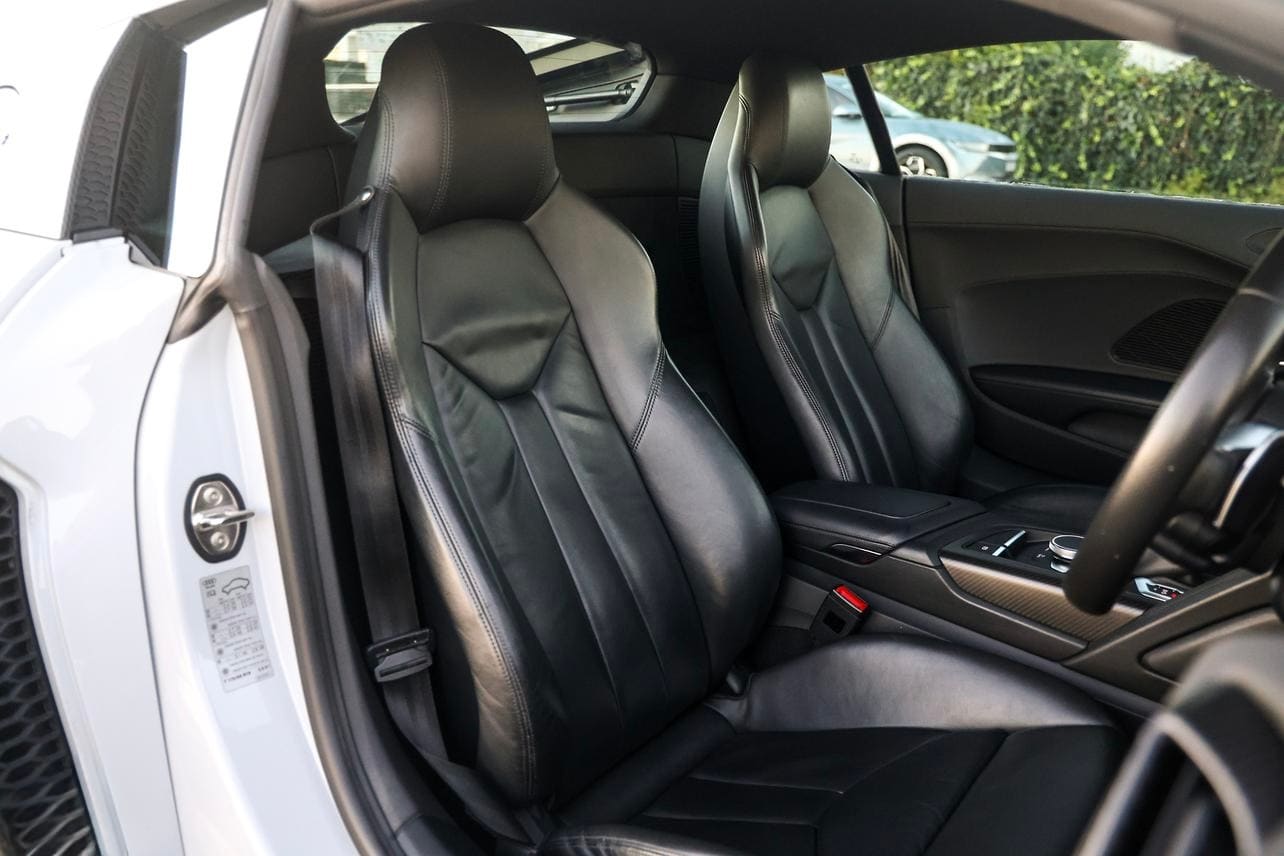 White Audi R8 Plus Coupe hire car in Melbourne, photo 5