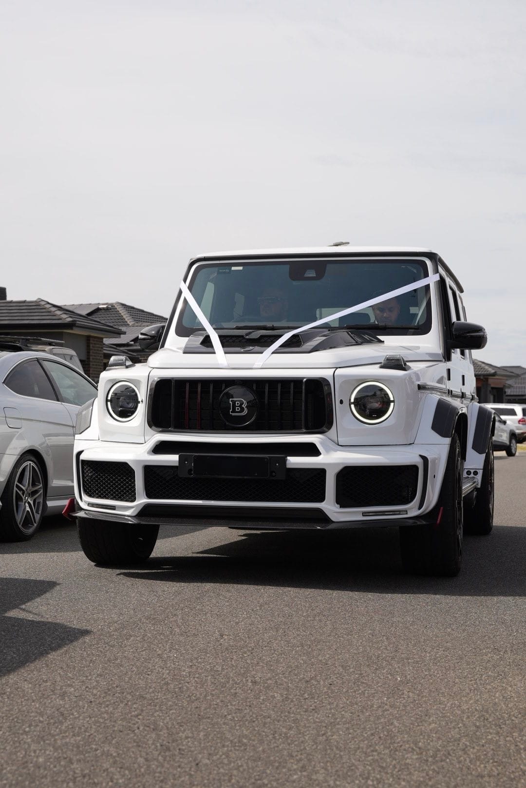 White Brabus G900 Rocket SUV (Tiffany Blue Int.) hire car in Melbourne