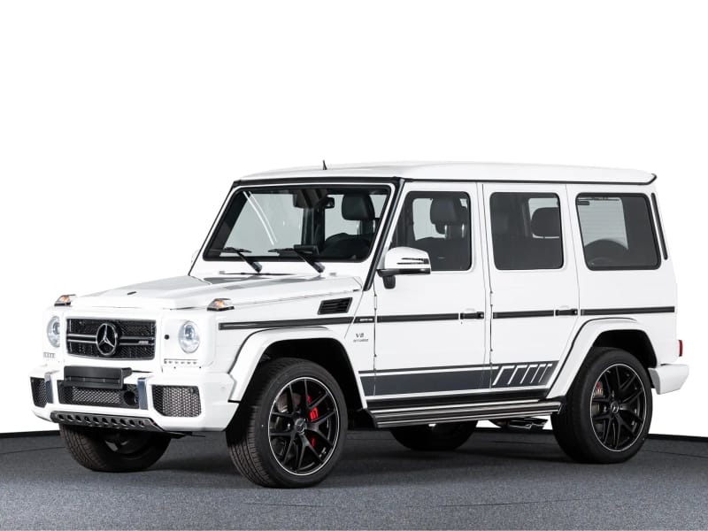 White Mercedes-Benz G63 AMG SUV (Pre-Facelift) hire car in Melbourne