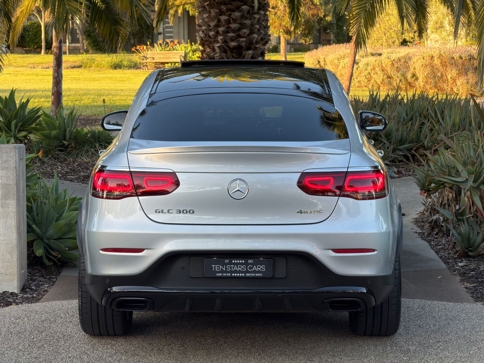 Silver Mercedes-Benz GLC300 Coupe hire car in Melbourne, photo 2