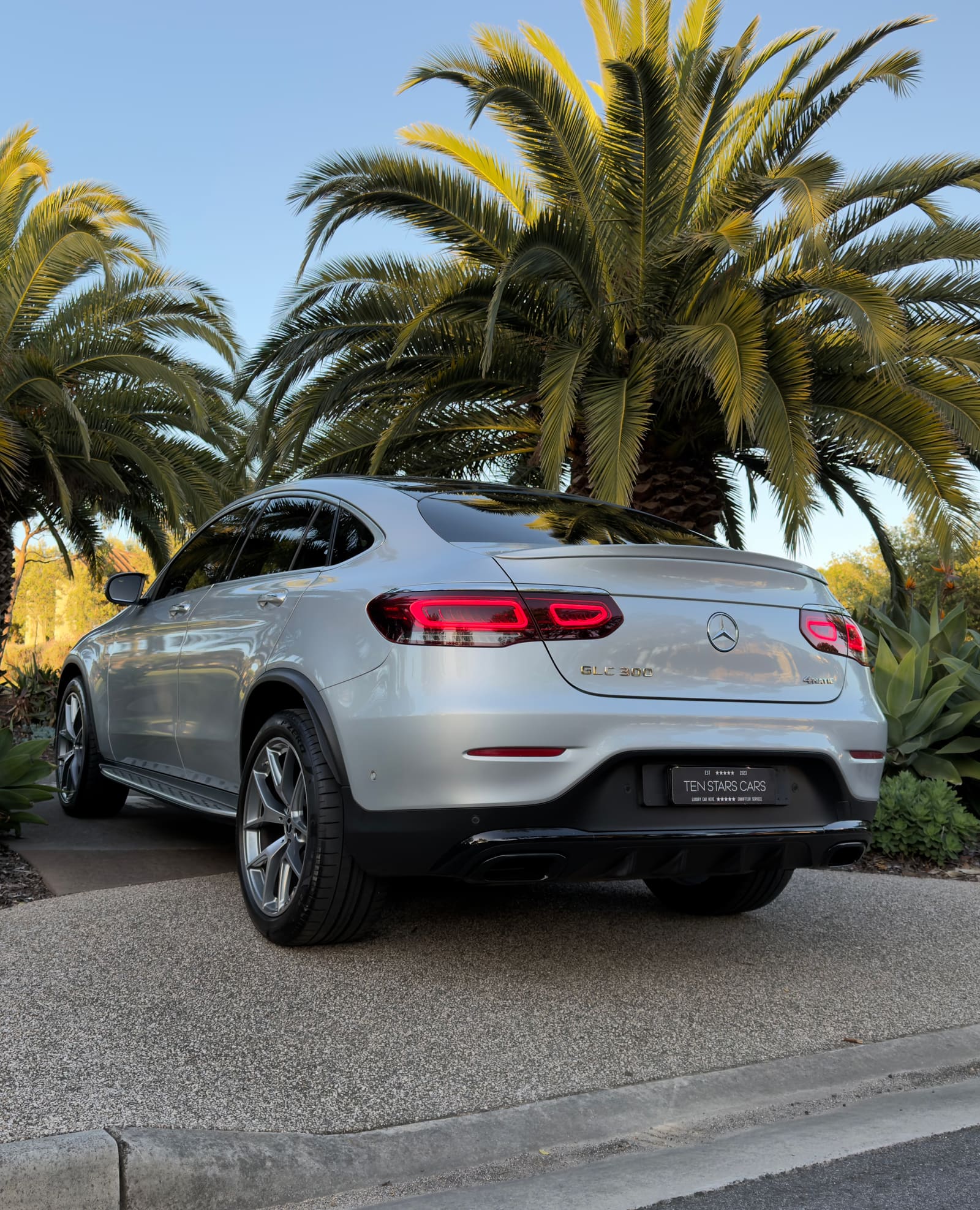 Silver Mercedes-Benz GLC300 Coupe hire car in Melbourne, photo 3