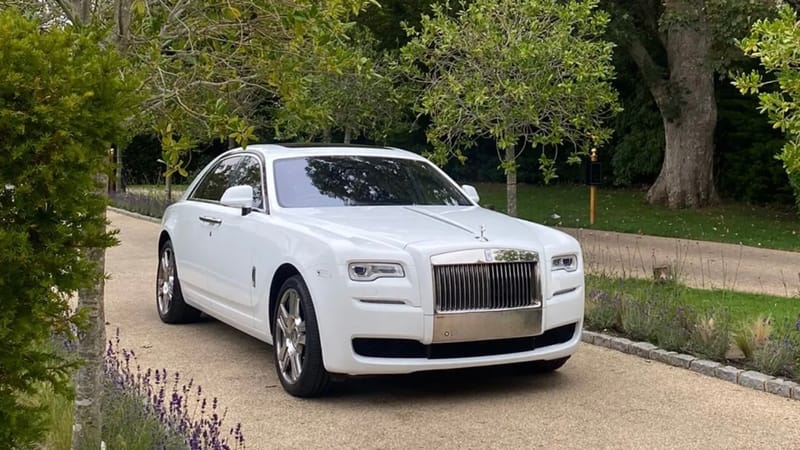 White Rolls-Royce Ghost Series II Saloon hire car in Melbourne