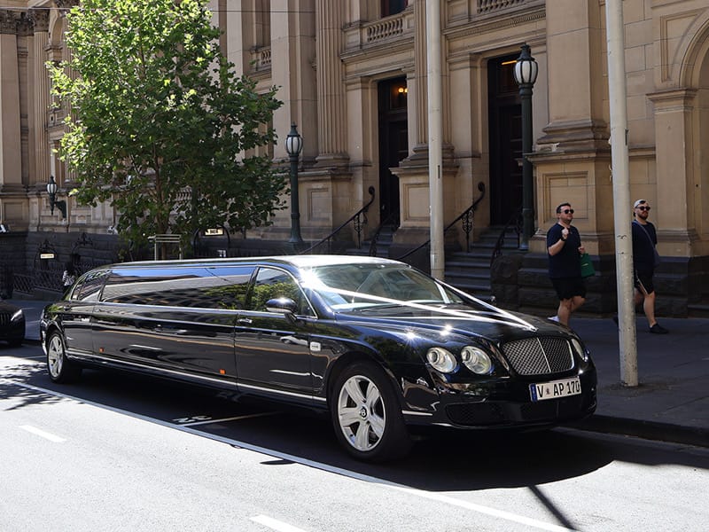 Black Bentley Flying Spur Limousine, 10 seater, Melbourne