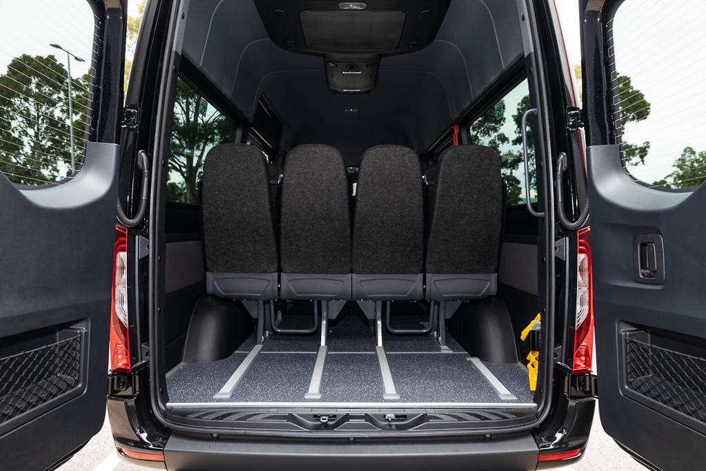 Black Mercedes-Benz Sprinter Minibus, 9 seater, Melbourne, photo 3